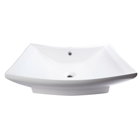 Eago 28" Rectangular Porcelain Bathroom Vessel Sink W/ Sgl Hole BA142